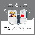 Robot Bebe Babymoov Pack Nutribaby(+) Blanc & 3 Babybols 180mL + 2 cuilleres - Idéal pour la diversification