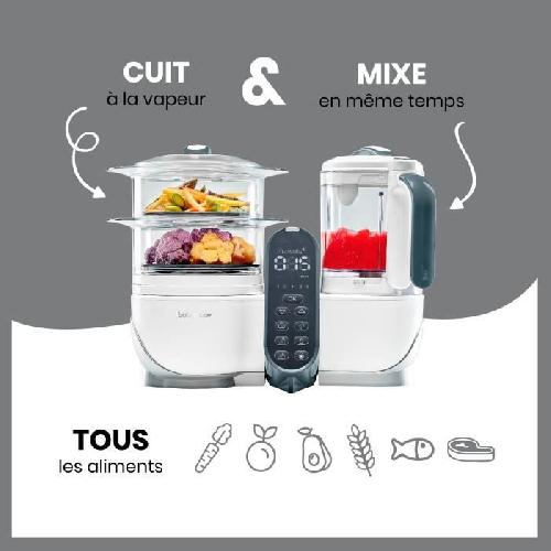 Robot Bebe Babymoov Pack Nutribaby(+) Blanc & 3 Babybols 180mL + 2 cuilleres - Idéal pour la diversification