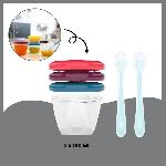 Robot Bebe Babymoov Pack Nutribaby(+) Blanc & 3 Babybols 180mL + 2 cuilleres - Idéal pour la diversification