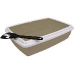 Bac A Litiere Bac a litiere avec rebord + Pelle - AIME - Pour chat - Violet - 44 x 34 x 11 cm