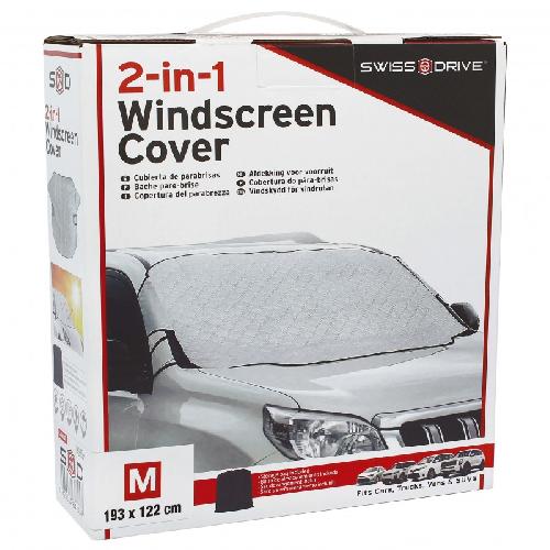 Couverture De Protection Vehicule - Bache Vehicule Bache Pare-Brise 2 En 1 ete-Hiver Taille M Car+ - Swiss Drive Plastique