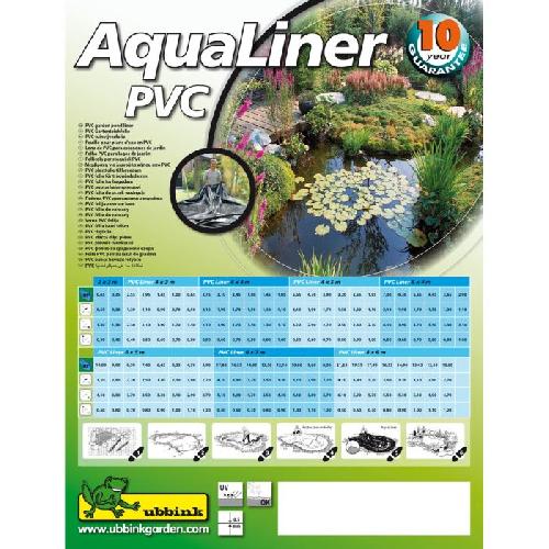 Bassin D'exterieur Bâche pour bassin de jardin en PVC 0.5mm - 4x5m - UBBINK
