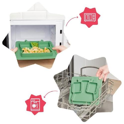 Assiette - Plateau Repas Badabulle Assiette a compartiments antidérapante. 4m+