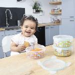 Ustensiles Repas Bebe BADABULLE MaxiBox. Pots de conservation. 3x500 ml