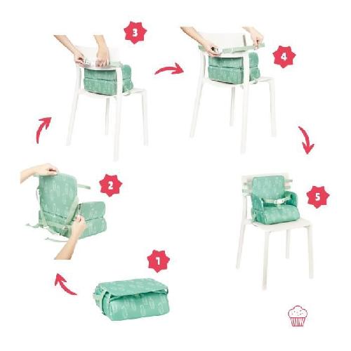Rehausseur - Siege De Table Badabulle Rehausseur Nomade - Pliage Compact - Universel - De 6 a 36 mois. Ours