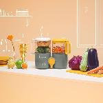 Robot Bebe BADABULLE Robot culinaire 4 en 1 B.Easy - Cuit vapeur. Mixe. Rechauffe et Decongele