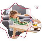 Rehausseur - Siege De Table Badabulle Siege de table pour bébé avec Systeme d'attache 4 bras. Pliage Ultra Compact. De 6 a 36 mois