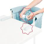 Rehausseur - Siege De Table Badabulle Siege de table pour bébé avec Systeme d'attache 4 bras. Pliage Ultra Compact. De 6 a 36 mois