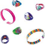 Jeu De Creation De Bijoux Bagues et bracelets - SES CREATIVE - Contient peinture. pinceau. 5 bagues et 2 bracelets