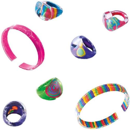 Jeu De Creation De Bijoux Bagues et bracelets - SES CREATIVE - Contient peinture. pinceau. 5 bagues et 2 bracelets