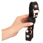 Baillon boule noir D4cm avec attaches simili cuir