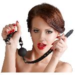 Baillon Silicone noir - sangle ajustable D4cm