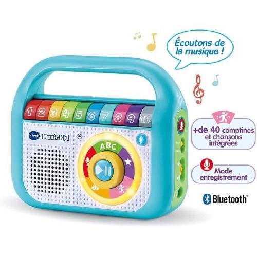 Lecteur Cd - Radio - Boombox Baladeur Musical - VTECH BABY - Music'kid - 40 chansons - Mixte