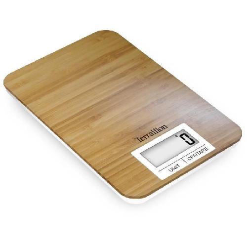 Balance Culinaire Electronique Balance de cuisine électronique - TERRAILLON - BAMBOO - Capacité 3 Kg - Plateau Bambou