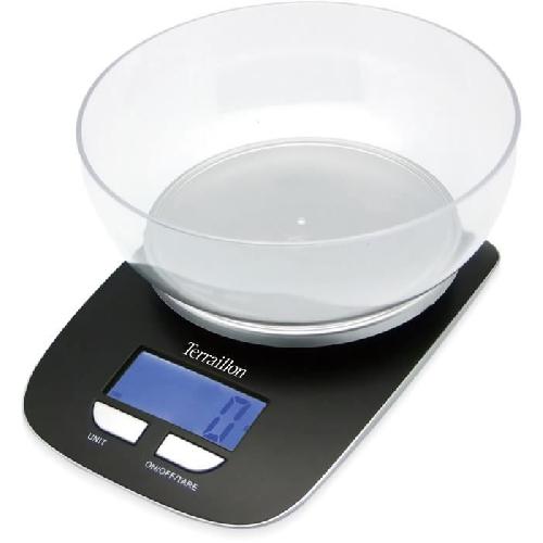 Balance Culinaire Electronique Balance de cuisine électronique - TERRAILLON - Classic Bol - Capacité 5 kg - Ecran rétro éclairé - Bol 1.5 L