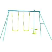 Balancoire - Portique Portique metal tp toys 2 balancoires - vis-a-vis - kit d'ancrage h.185 cm