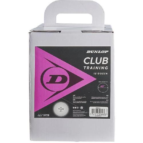 Balle de tennis de table - DUNLOP - 40+ CLUB TRAINING 12 BOX WHITE