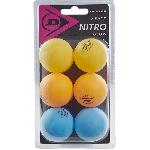 Balle de tennis de table - DUNLOP - 40+ NITRO GLOW 6 BALL BLISTER