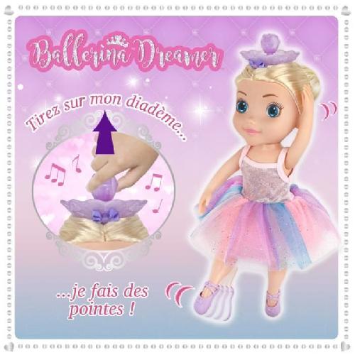 Poupee Ballerina Dreamer - grande poupee danseuse 45 cm - poupee ballerine musicale qui danse vraiment - pack eco-responsable