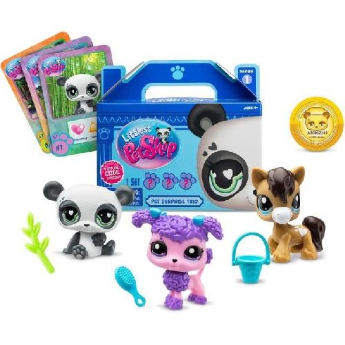 Figurine Miniature - Personnage Miniature BANDAI - Littlest Pet Shop - 3 Pets surprise - Petits animaux a collectionner - BF00568