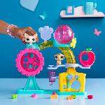 Figurine Miniature - Personnage Miniature BANDAI - Littlest Pet Shop - Coffret Fun Factory - Ensemble de jeu avec 2 animaux. décor et accessoires - BF00519