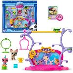 Figurine Miniature - Personnage Miniature BANDAI - Littlest Pet Shop - Coffret Pets Got Talent - Ensemble de jeu avec 2 animaux. décor et accessoires - BF00558