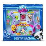 Figurine Miniature - Personnage Miniature BANDAI - Littlest Pet Shop - Coffret Pets Got Talent - Ensemble de jeu avec 2 animaux. décor et accessoires - BF00558