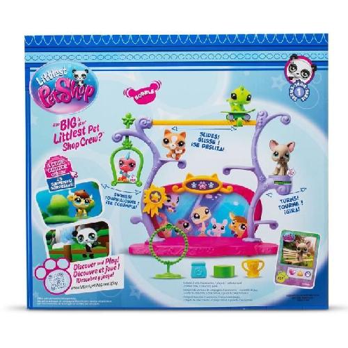 Figurine Miniature - Personnage Miniature BANDAI - Littlest Pet Shop - Coffret Pets Got Talent - Ensemble de jeu avec 2 animaux. décor et accessoires - BF00558