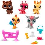 Figurine Miniature - Personnage Miniature BANDAI - Littlest Pet Shop - Collector Set Theme de la ferme - 5 animaux et accessoires - BF00510