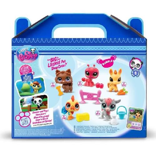 Figurine Miniature - Personnage Miniature BANDAI - Littlest Pet Shop - Collector Set Theme de la ferme - 5 animaux et accessoires - BF00510