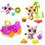 Figurine Miniature - Personnage Miniature BANDAI - Littlest Pet Shop - Pack Safari - 3 animaux et accessoires - BF00524