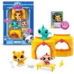 Figurine Miniature - Personnage Miniature BANDAI - Littlest Pet Shop - Pack Tiki Jungle - 3 animaux et accessoires - BF00515