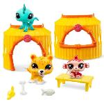 Figurine Miniature - Personnage Miniature BANDAI - Littlest Pet Shop - Pack Tiki Jungle - 3 animaux et accessoires - BF00515