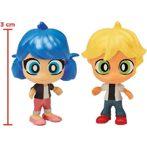 Figurine Miniature - Personnage Miniature BANDAI - Miraculous Ladybug - Mini univers Chibi Boulangerie - Mini figurines Marinette et Adrien incluses - P50551