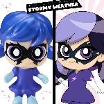 Figurine Miniature - Personnage Miniature BANDAI - Miraculous Ladybug - Mini univers Chibi Parc d'attractions - Mini figurines Marinette et Climatika incluses - P50553