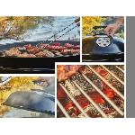 Barbecue Barbecue a charbon GEORGES - Grille en acier chrome - Surface de cuisson - 54 cm - Noir
