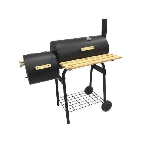 Barbecue Barbecue a charbon GREEN BOHEME - Avec Grill + Fumoir - Surface de cuisson - 26 x 29cm - Noir