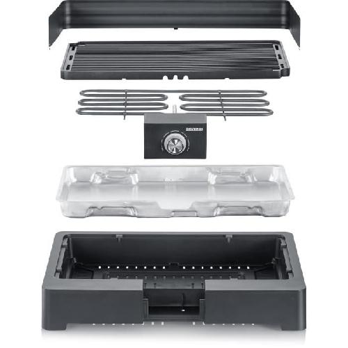 Barbecue De Table - Electrique Barbecue electrique SEVERIN - PG8567 - Surface de cuisson 44.5x26cm - Thermostat reglable - 2200W