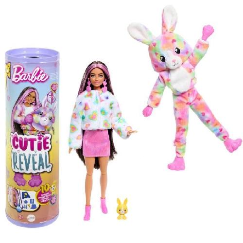 Poupee Barbie-Barbie Cutie Reveal-Poupée lapin Reve Coloré avec 10 surprises HRK38