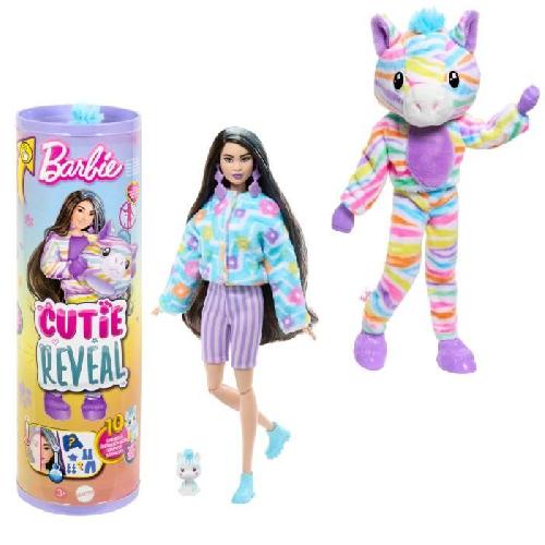 Poupee Barbie-Barbie Cutie Reveal-Poupée zebre Reve Coloré avec 10 surprises HRK39