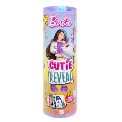 Poupee Barbie-Barbie Cutie Reveal-Poupée zebre Reve Coloré avec 10 surprises HRK39