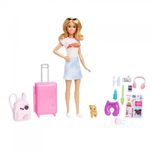 Poupee Barbie-Barbie en Voyage-Coffret avec chiot et accessoires HJY18