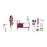 Barbie-Barbie Pâtisserie-Coffret poupée « Malibu » et 18 accessoires HJY19