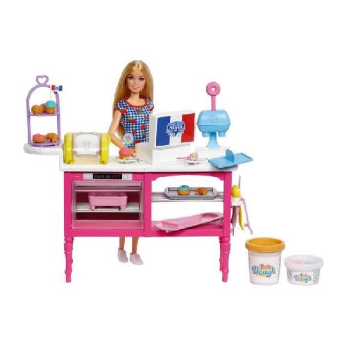 Poupee Barbie-Barbie Pâtisserie-Coffret poupée « Malibu » et 18 accessoires HJY19