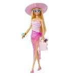 Poupee Barbie-Barbie Plage-Poupée blonde en maillot de bain et accessoires HPL73