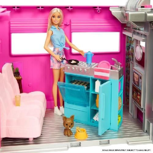 Poupee Barbie-Camping-Car Transformable de 76 cm HCD46