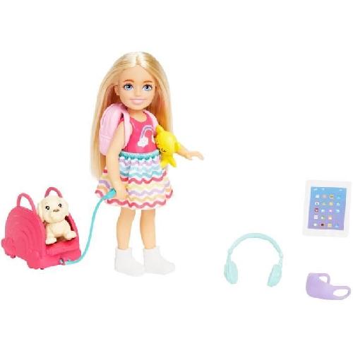 Poupee Barbie-Chelsea en Voyage-Coffret avec chiot et accessoires HJY17