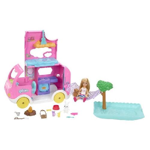 Poupee Barbie - Coffret Barbie Camping-Car de Chelsea - Poupée Mannequin - 3 ans et +