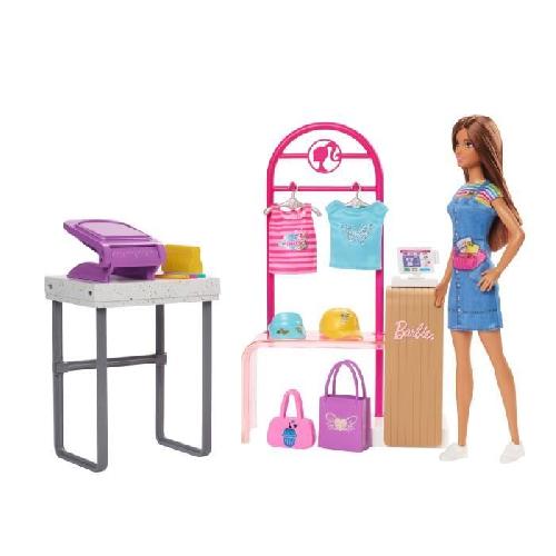 Poupee Barbie-Coffret Boutique Créations. avec poupée et accessoires de mode HKT78