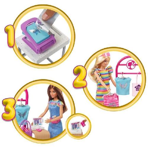 Poupee Barbie-Coffret Boutique Créations. avec poupée et accessoires de mode HKT78